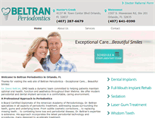Tablet Screenshot of beltranperiodontics.com